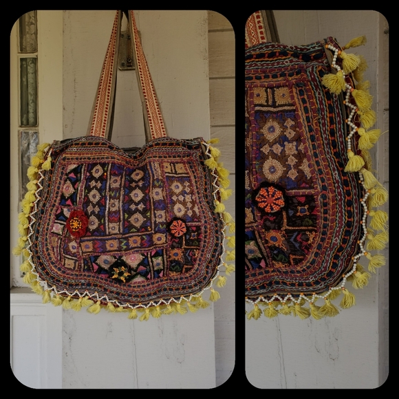 Banjara Boho Hippie gypsy Embroidered handmade Bag - Picture 3 of 8